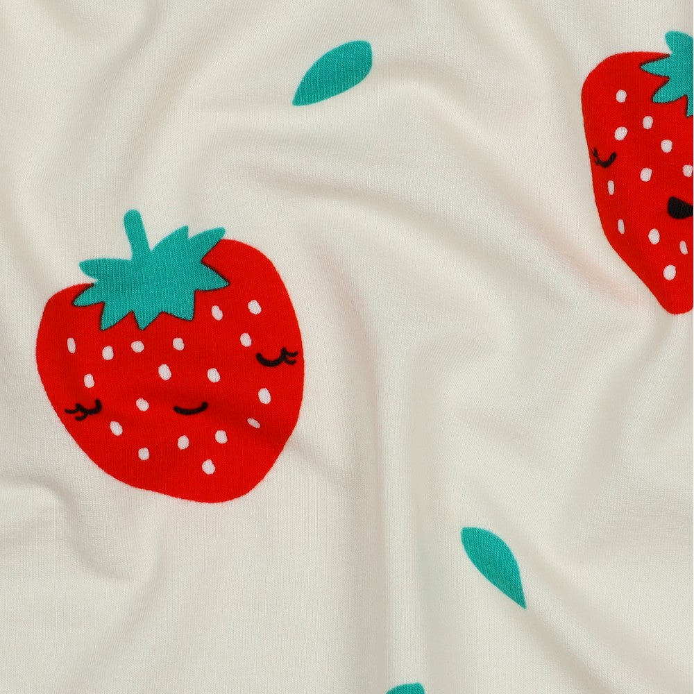Sweatstoff mit Erdbeeren