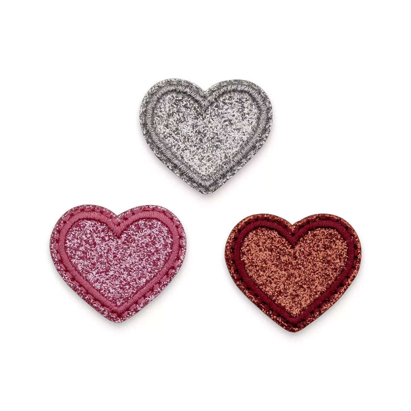 Glitzerherz Applikation zum Aufbügeln oder Aufnähen – Prym 923238