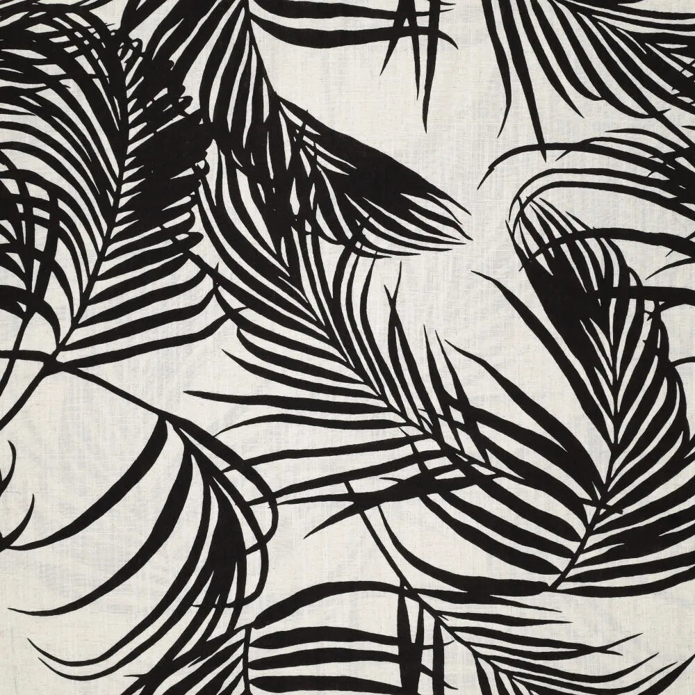 Viskose-Leinen Livia Black Natural Linen Slub