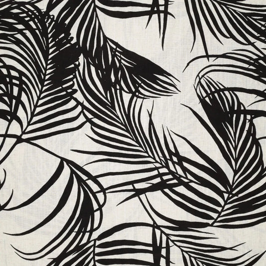 Viskose-Leinen Livia Black Natural Linen Slub