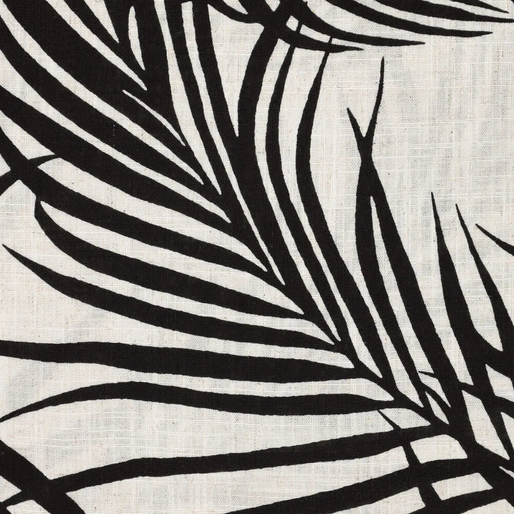 Viskose-Leinen Livia Black Natural Linen Slub
