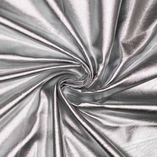 Baumwolltwill foliert Uni metallic