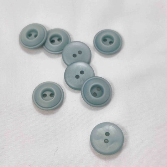 Polyesterknopf mit Vertiefung 2-Loch, 15 mm