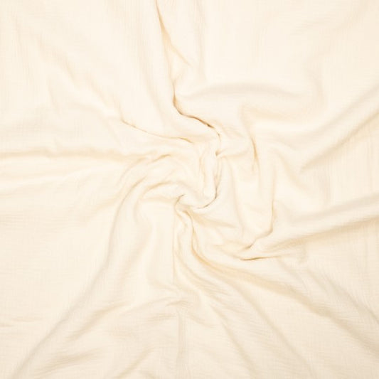 Musselin in Überbreite 160 cm – Ecru und Grün