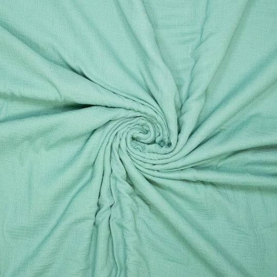 Musselin in Überbreite 160 cm – Ecru und Grün