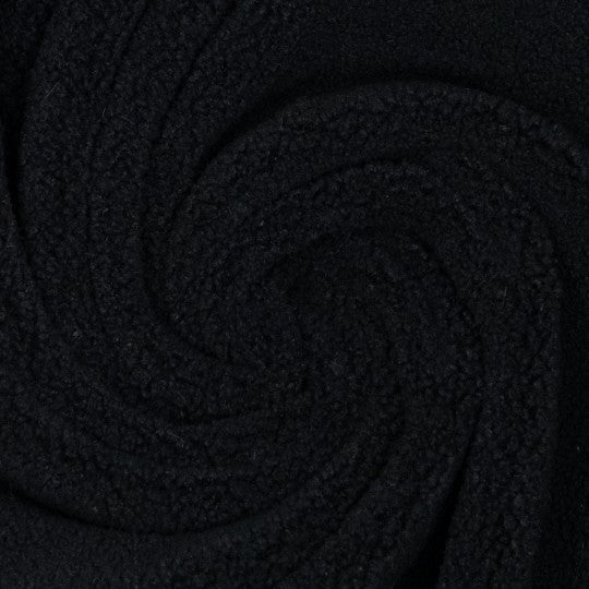 Soft Teddy Teddyplüsch in schwarz aus Polyester – weicher, voluminöser Teddystoff