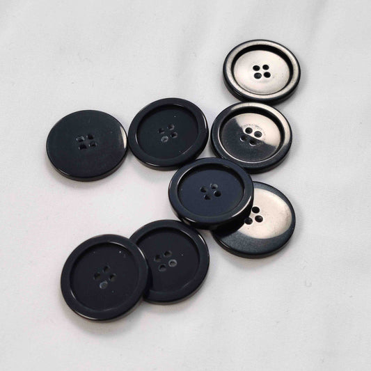 Polyesterknopf mit Rand 4-Loch, 23 mm