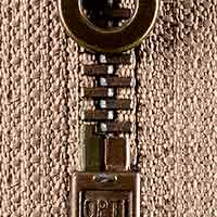 M 60 Metall - Reißverschluss Teilbar 55 cm antik gold