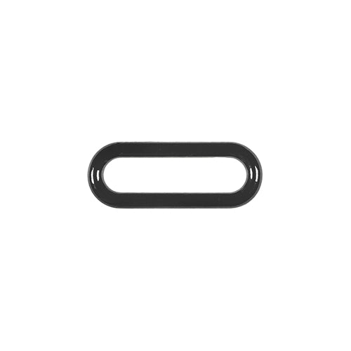 Oval-Ring für Taschen aus Metall 25 mm schwarz