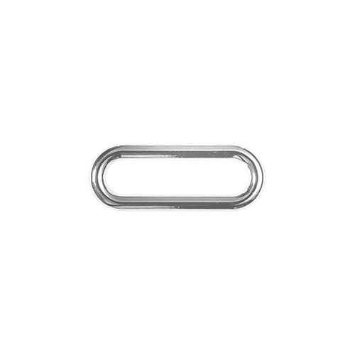 Oval-Ring für Taschen aus Metall 30 mm silber