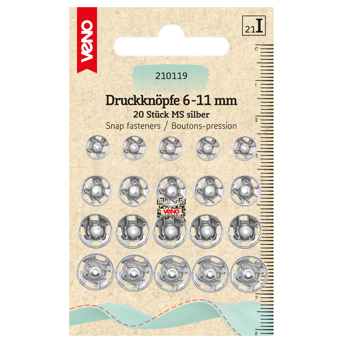 Annäh-Druckknöpfe MS 6-11 mm