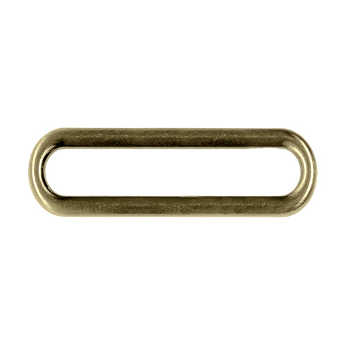 Oval-Ring für Taschen Metall 40 mm altmessing