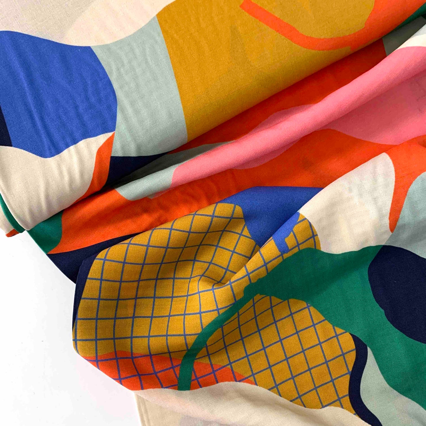 Atelier Jupe Viskose Abstract Eighties