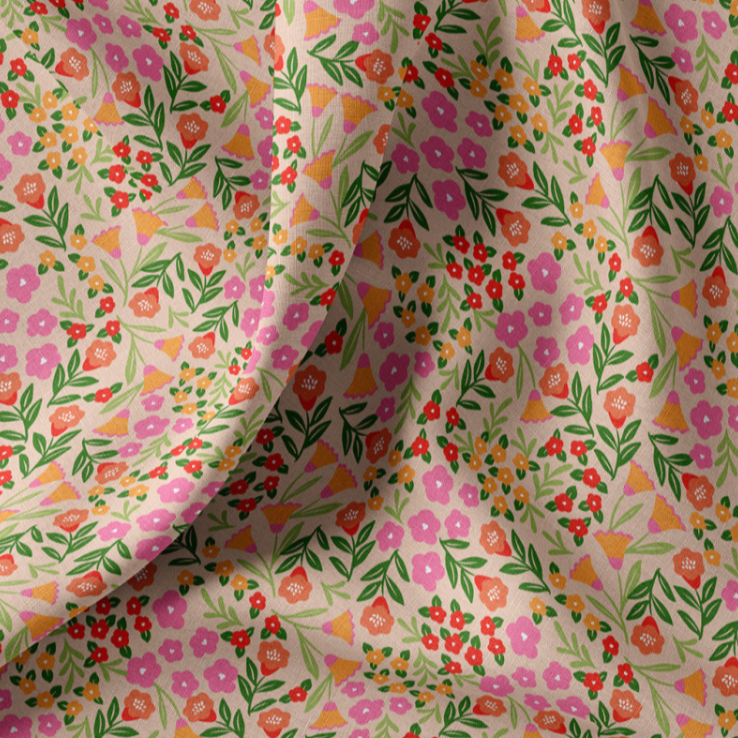 Baumwolle beschichtet Blümchen