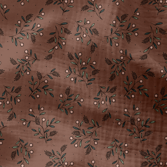 Musselin „Berry Branches“ – Zweige & Beerenmuster