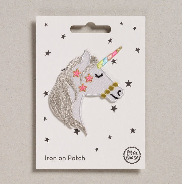 Bügelpatch Einhorn Kopf