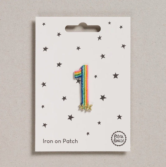 Bügelpatch Zahl Eins