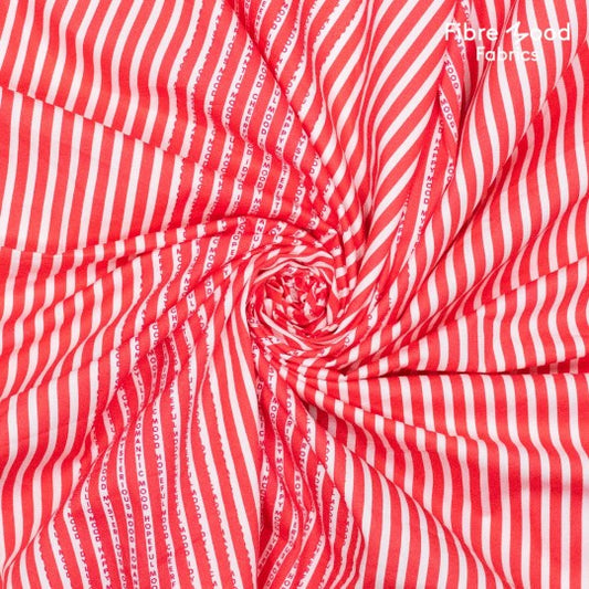 Baumwoll Poplin stripes with words