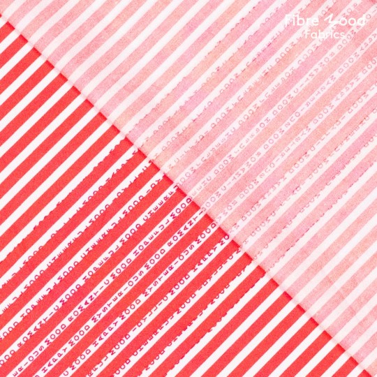 Baumwoll Poplin stripes with words