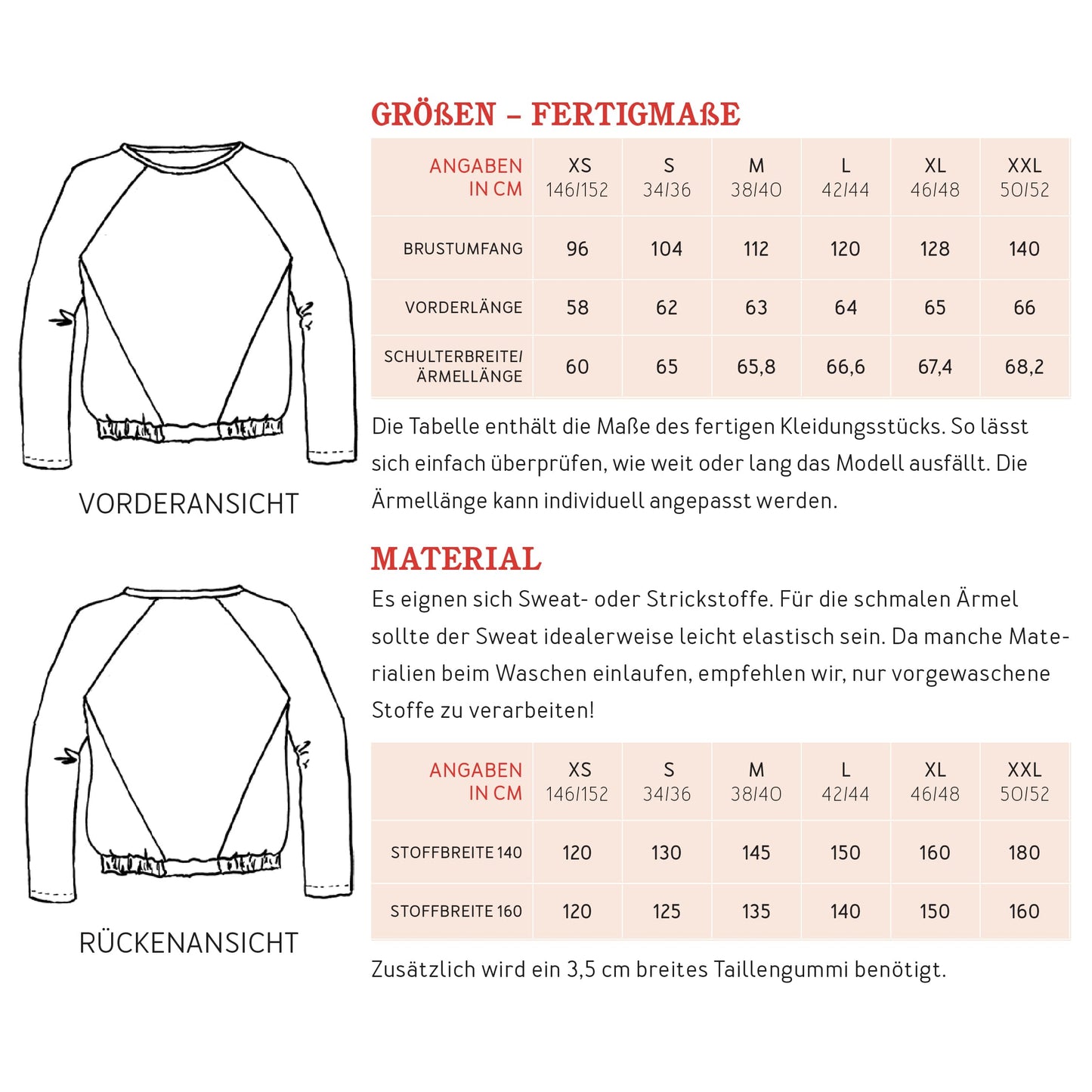 FRAU LILLE Raglansweater | Papierschnitt