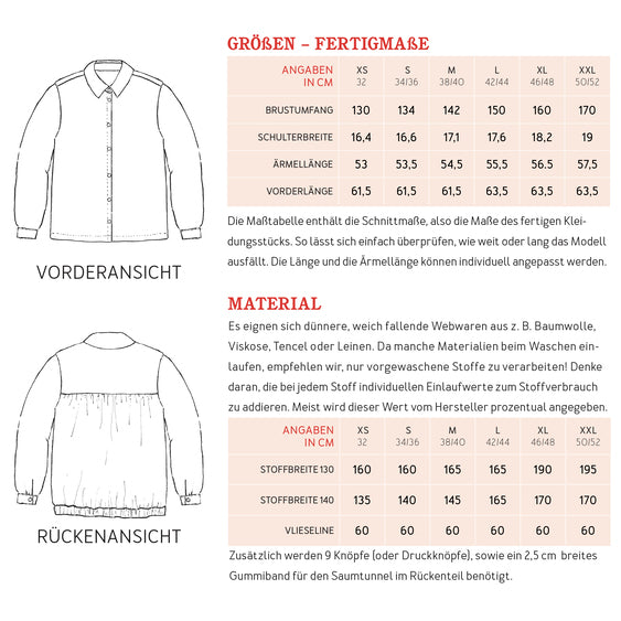 FRAU RUTH Bluse | Papierschnitt