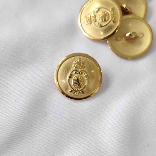 Goldknopf mit Wappen Öse 20mm
