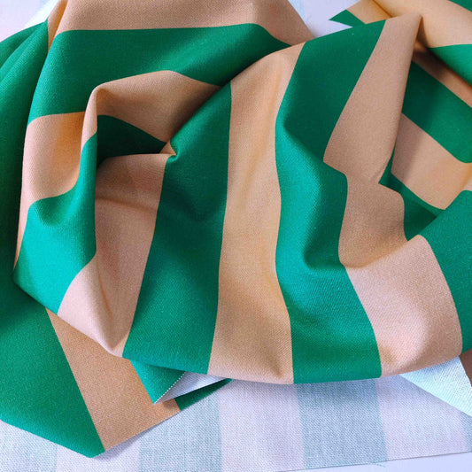 Half Panama Premium Joyful Basic Stripe grün