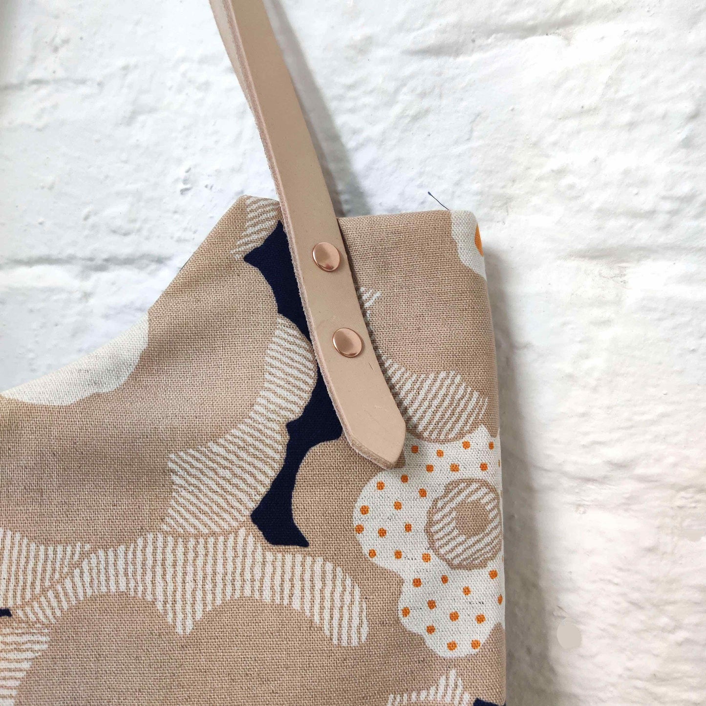 Nähset Hanna – Tasche mit Lederhenkeln für Anfänger