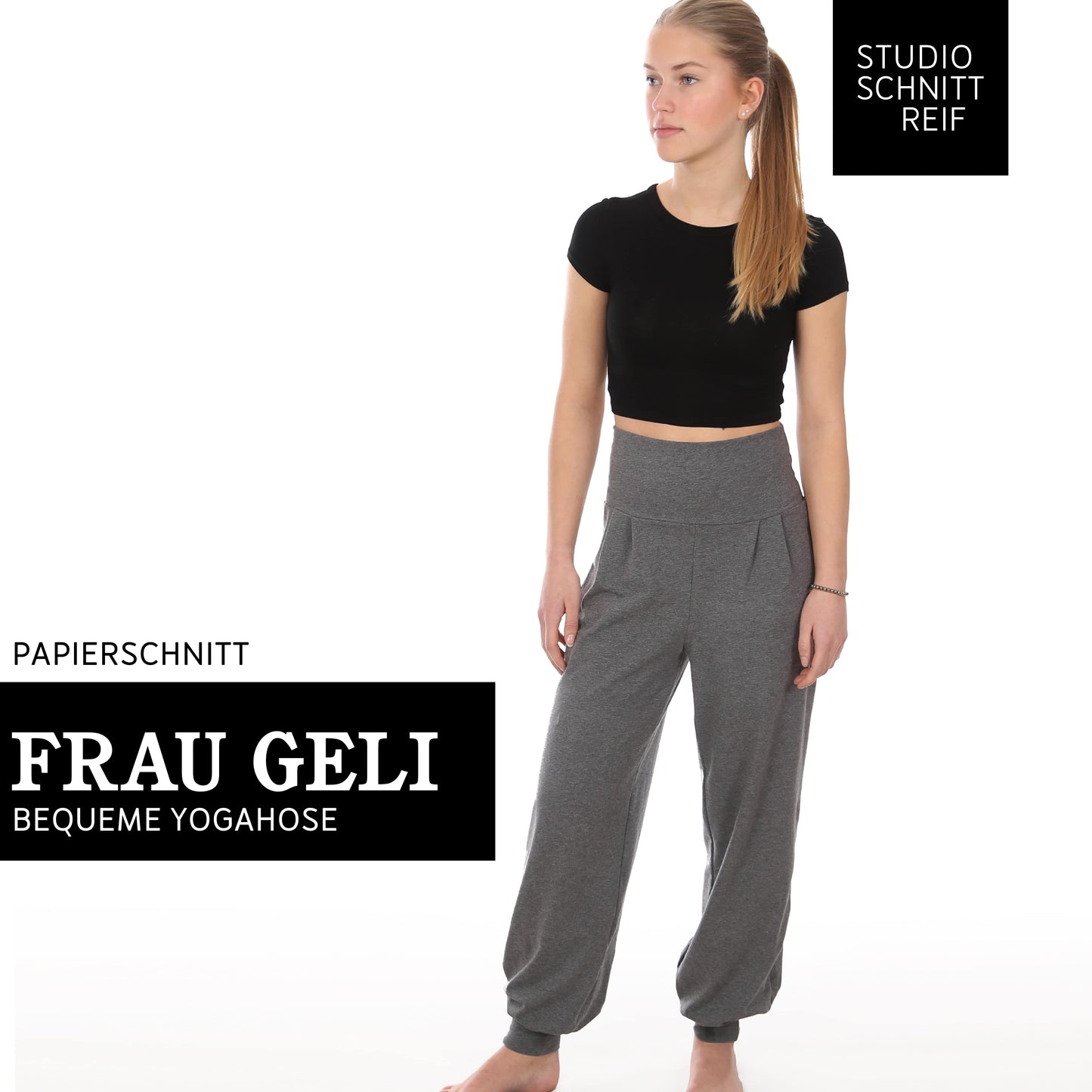 Schnittmuster Yogahose Frau Geli