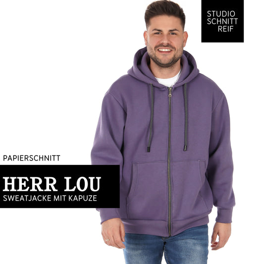 HERR LOU Sweatjacke | Papierschnitt