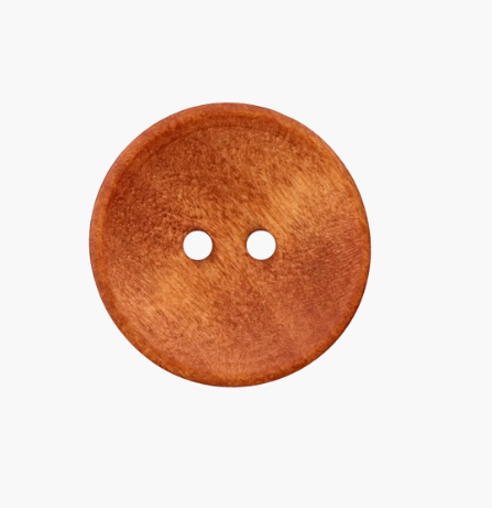 Holzknopf 2-Loch, hellbraun