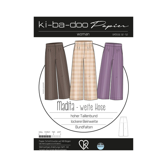 Papierschnittmuster Hose Madita Ki-Ba-Doo
