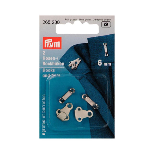 Hosen- / Rockhaken 6 mm silber