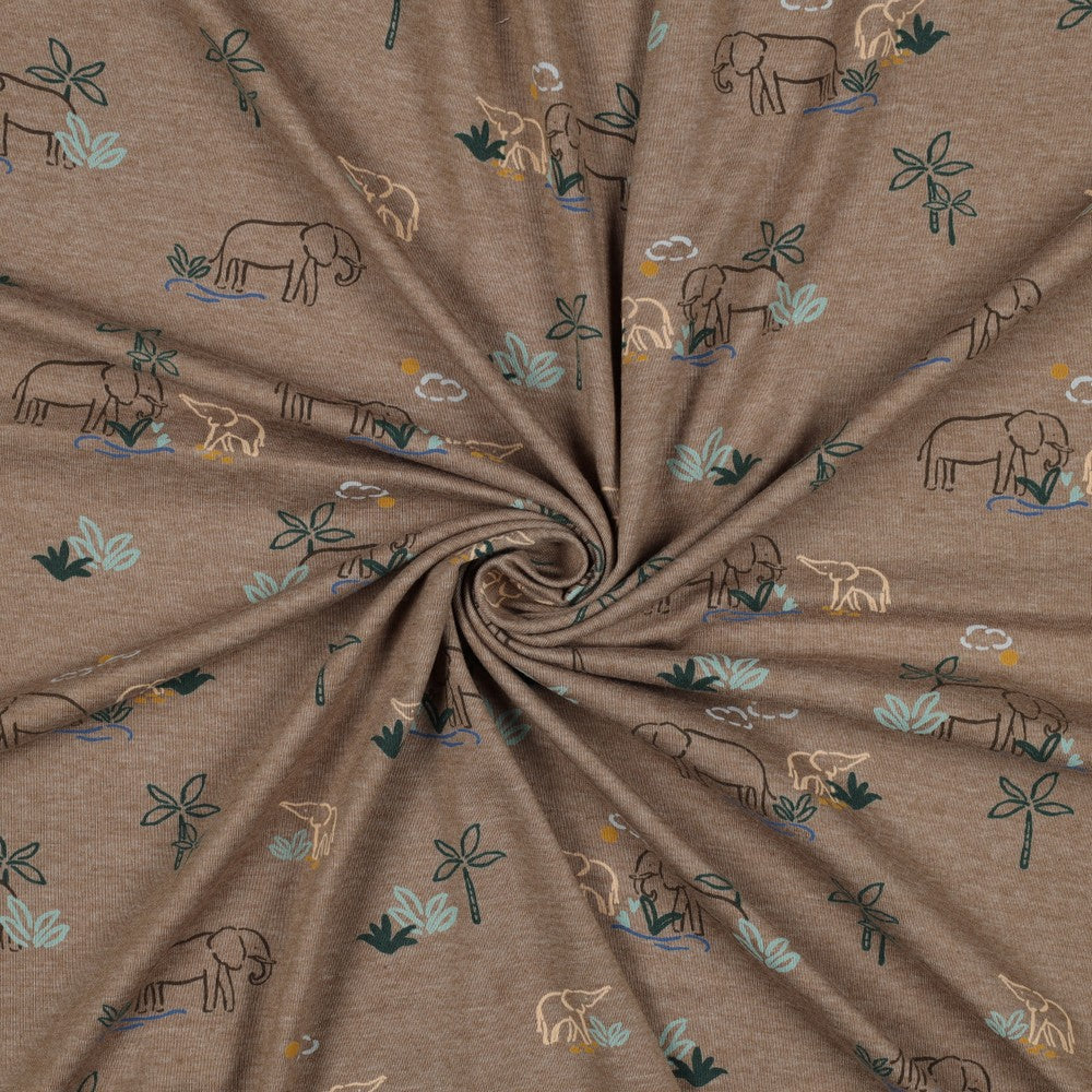 Single-Jersey Melange Elephants