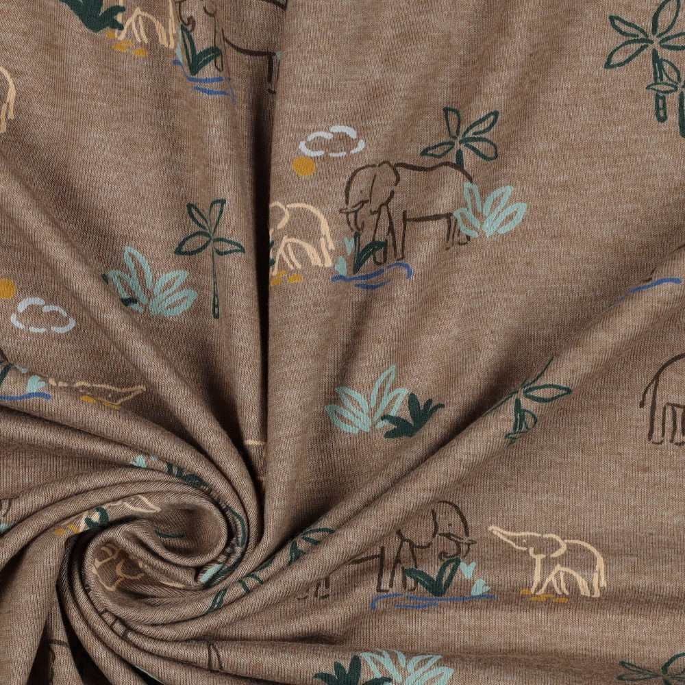 Single-Jersey Melange Elephants