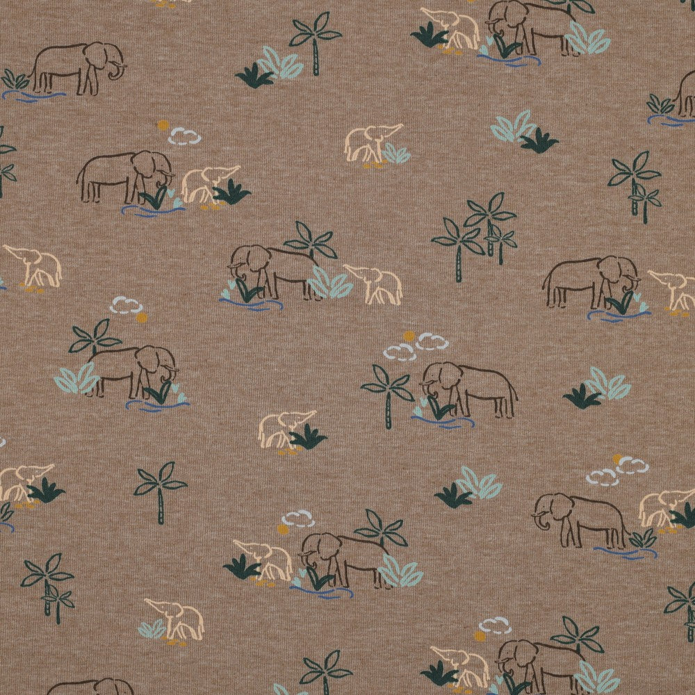 Single-Jersey Melange Elephants