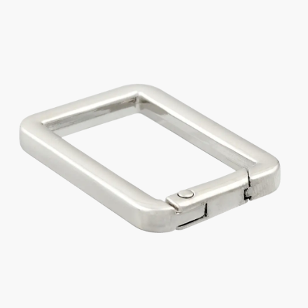 Karabiner Quadrat silber