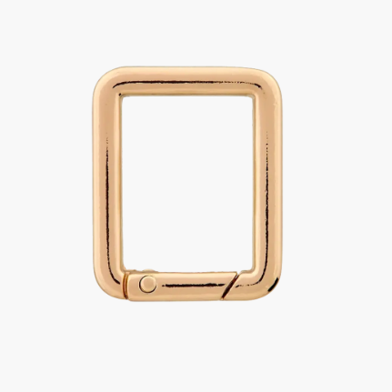 Karabiner Quadrat gold