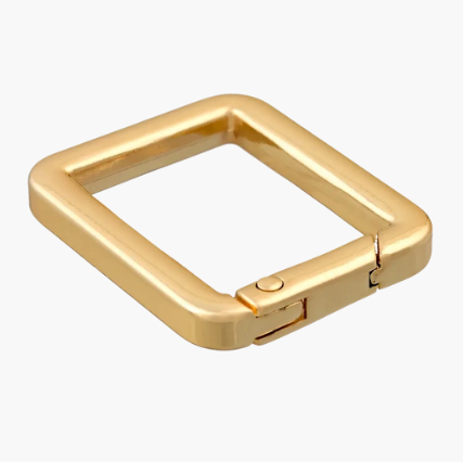 Karabiner Quadrat gold