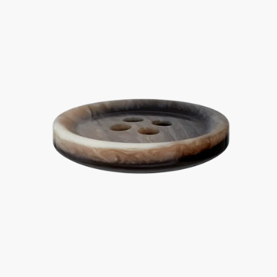 Polyesterknopf 4-Loch hellbraun