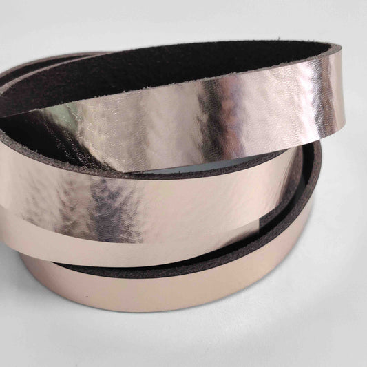 Lederriemen Metallic 2 cm