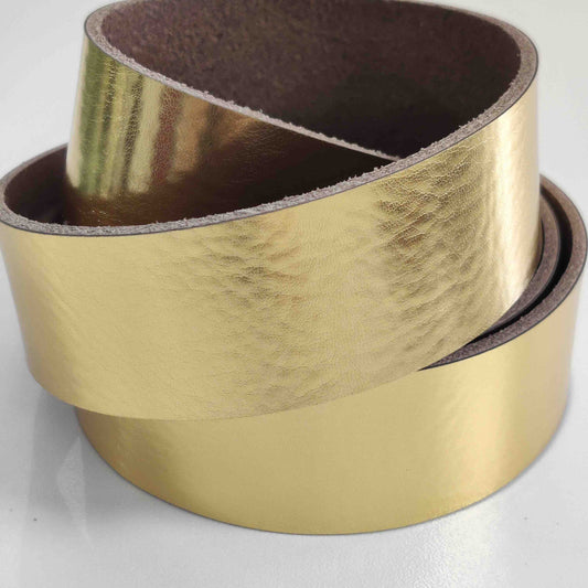 Lederriemen Metallic 3 cm
