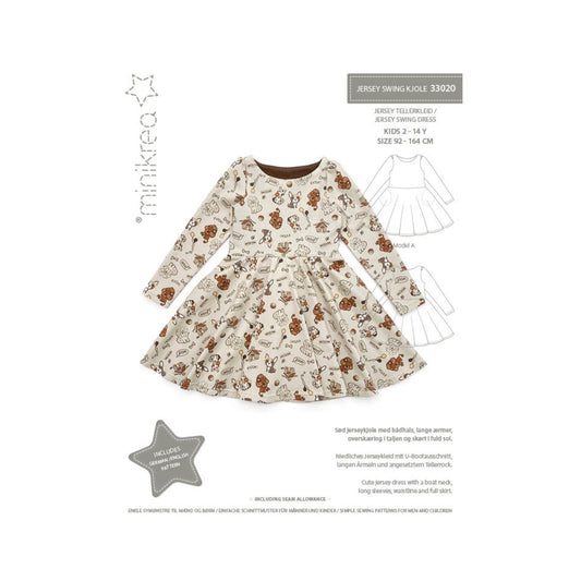 Schnittmuster 33020 Jersey-Tellerrock-Kleid