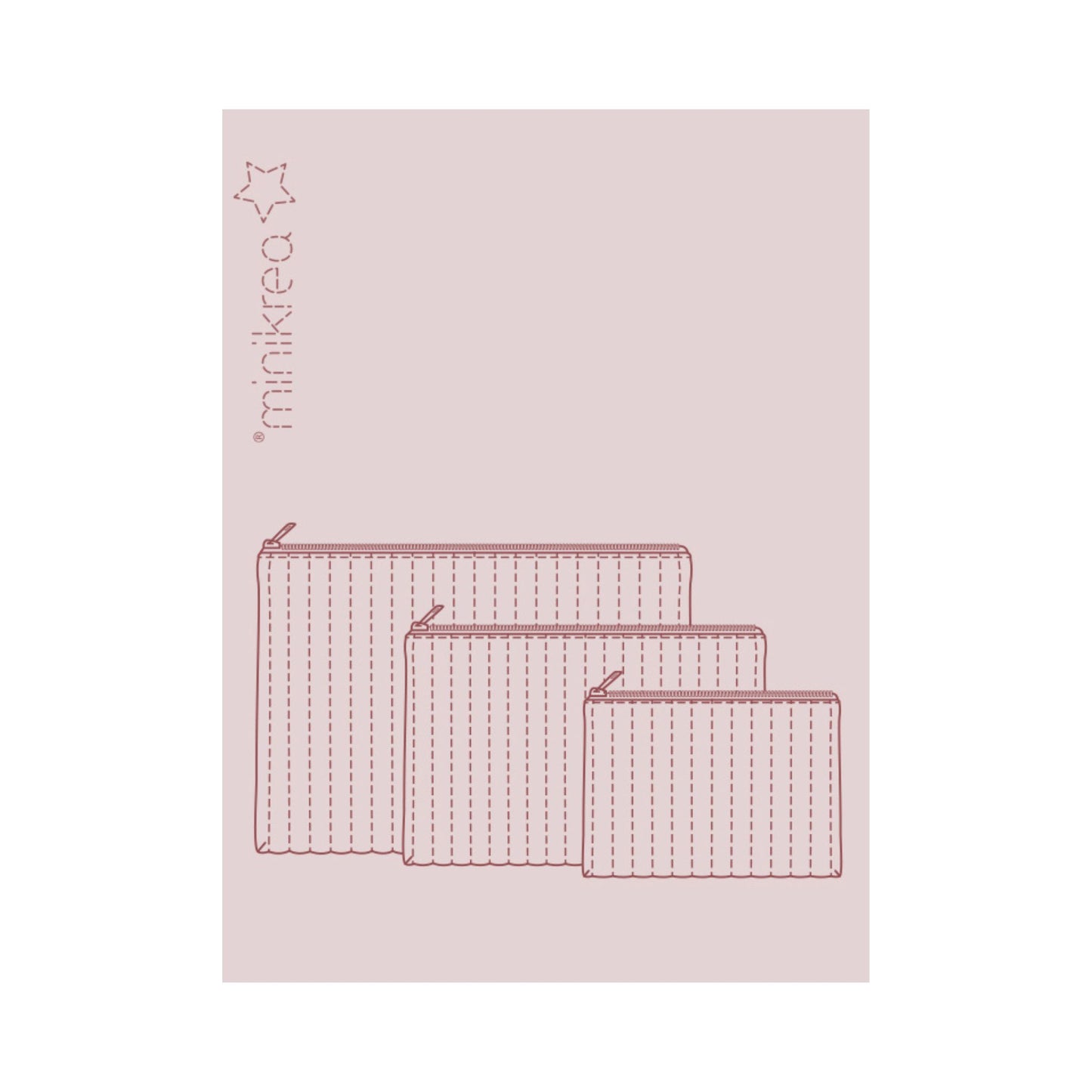 minikrea Schnittmuster 124 Reißverschlusstasche in 3 Größen