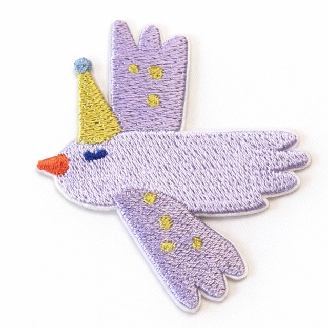 Applikation Partyvogel zum Aufbügeln & Aufnähen – ca. 5 x 4,5 cm