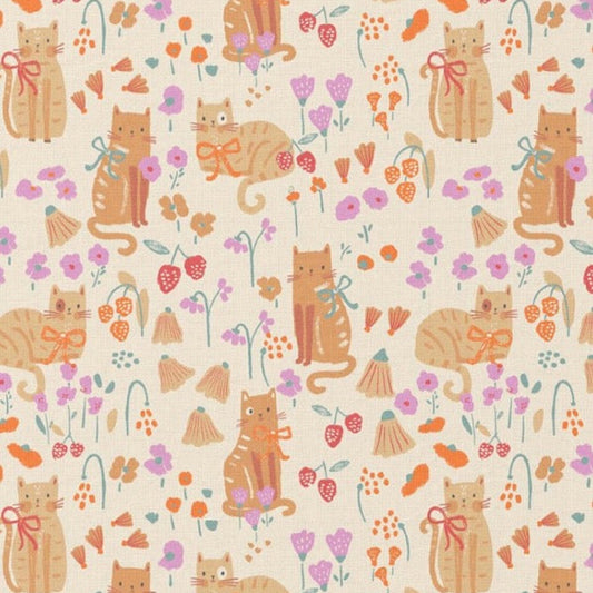 Baumwollstoff mit Katzen