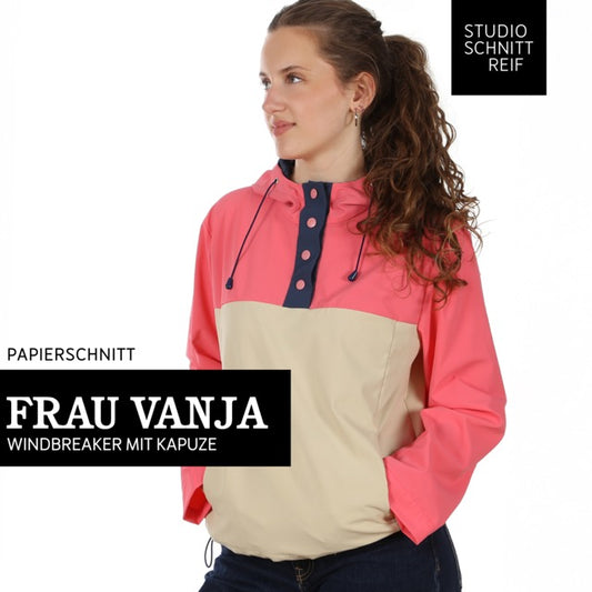 FRAU VANJA Windbreaker mit Kapuze | Papierschnitt