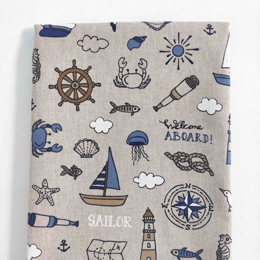 Half Panama Nautical Doodle