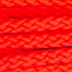 Polyester Kordel 6 mm in Neon orangerot, robust und vielseitig für Hoodies, Taschen und DIY-Projekte