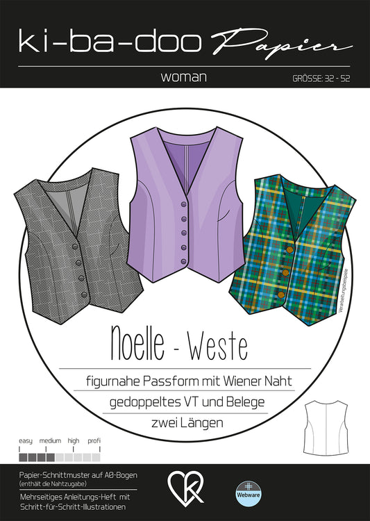 Schnittmuster Damen Weste Noelle